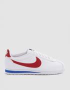 Nike Leather Classic Cortez In White/red