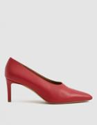 Mansur Gavriel Pointy Leather Heel In Flamma