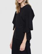 J.w. Anderson Asymmetric Drape T-shirt In Black