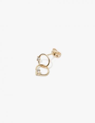 Wwake Double Circle Sapphire Earring