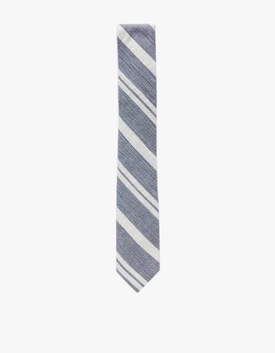 The Hill-side Standard Pointed Tie-linen Blend Crepe