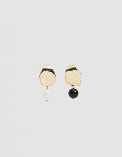Faris Lecca Mismatched Drop Earrings