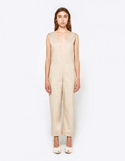 Toit Volant Sunday Fun Day Jumpsuit In Khaki