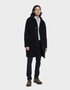 Our Legacy Felt Duffle Coat In Black Cocoon Wool