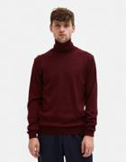 Editions M.r. Turtle Neck In Burgundy