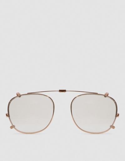 Garrett Leight Kinney Clip 47 In Rose Gold/dust