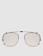 Garrett Leight Kinney Clip 47 In Rose Gold/dust