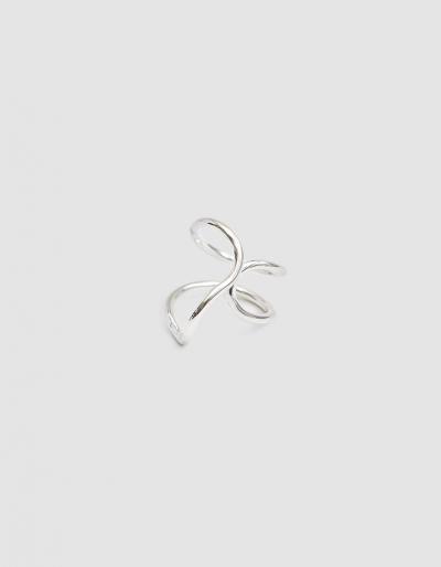 Annika Inez Silver Folded Curve Ring