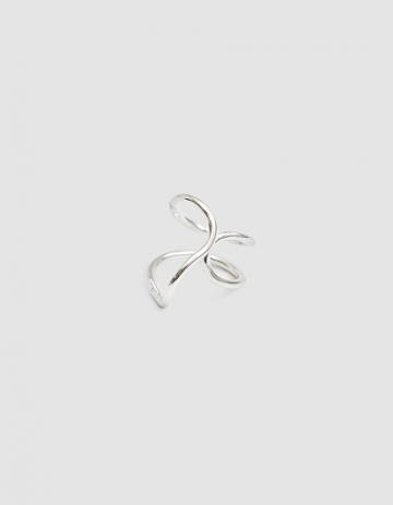 Annika Inez Silver Folded Curve Ring