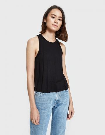 Which We Want Ribbed Crop Top In Black