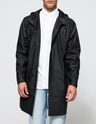 Rains Long Jacket In Black