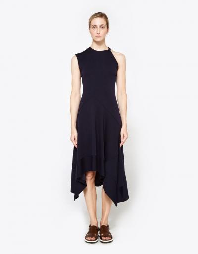 Proenza Schouler One Sleeve Asymmetrical Waist Dress