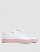 Common Projects Achilles Low W/ Colored Sole In White/blush