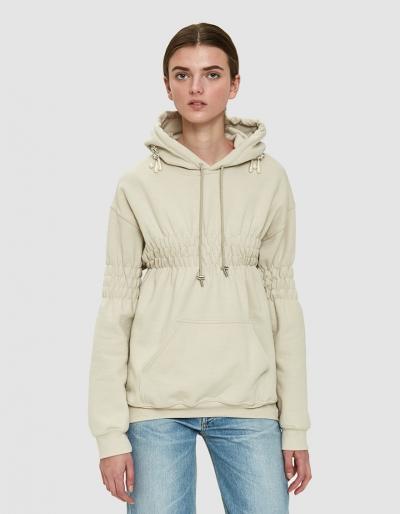 Collina Strada Smocked Earring Hoodie In