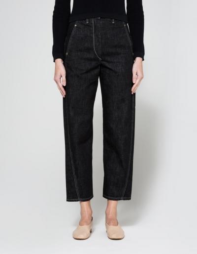 Lemaire Twisted Pants In Dark Indigo