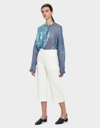 Collina Strada Marco Iridescent Button Up