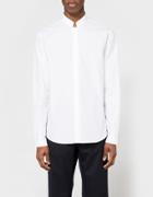 Editions M.r. Officer Collar Shirt In Plain White
