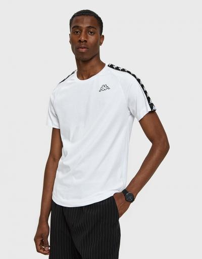 Kappa Banda Coen Slim Tee In White/black