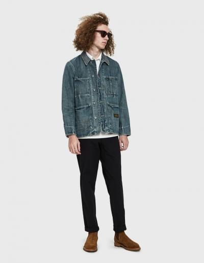 Neighborhood Coverall Jacket In Indigo