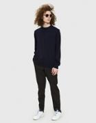 Sacai Classic Knit Pullover In Navy