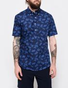 Gitman Brothers Vintage S/s Indigo Pineapple Popover