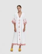 Ganni Peony Embroidered Eyelet Dress