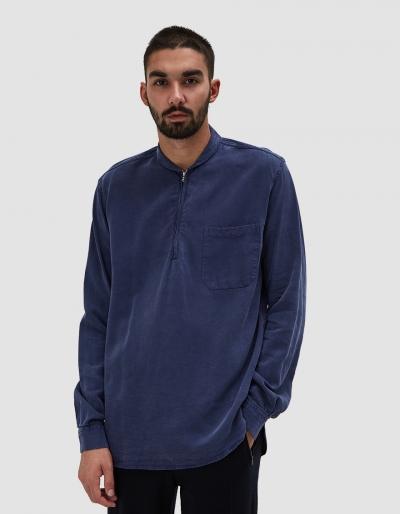 Our Legacy Shawl Zip Shirt Liquid Turbo Blue
