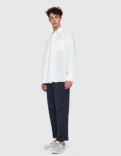 Our Legacy Borrowed Classic Shirt In White Poplin
