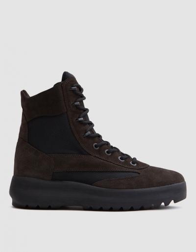 Yeezy Mens Suede Military Boot In Oil