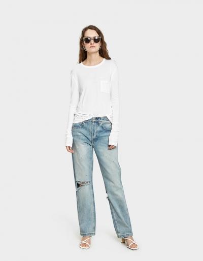 Re/done Grunge Jean In Dirty Destroy