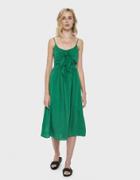 Farrow Pippa Tie Midi Dress In Green