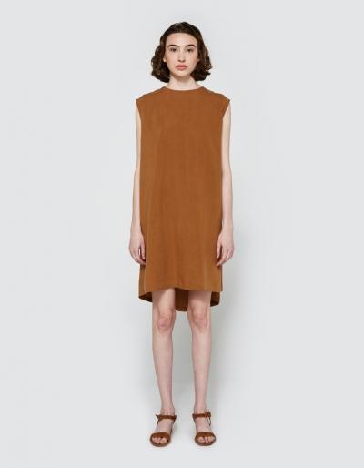 Kaarem Slab Back Pleat Sleeveless Dress