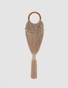 Cult Gaia Mini Tassel Bag In Champagne