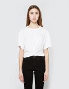 T By Alexander Wang Front Twist Tee In White