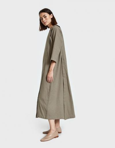 Black Crane Apron Dress