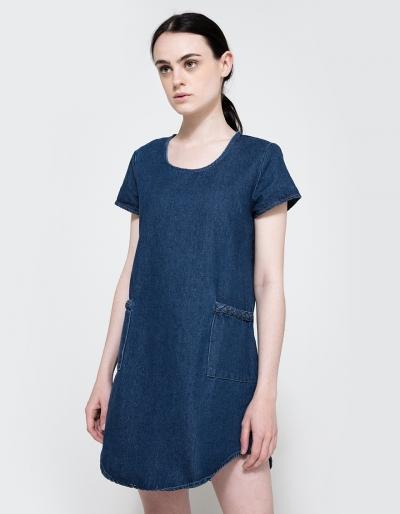 Farrow Denim Shift Dress W/ Pockets