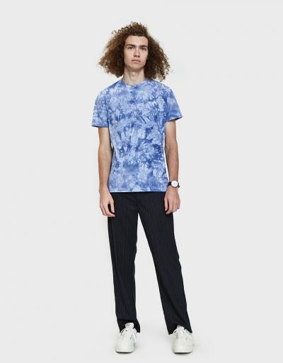 Velva Sheen Plain Tie Dye Tee In Haze