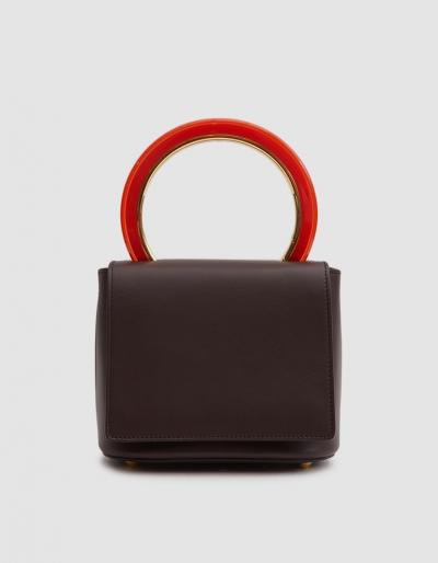 Marni Shoulder Bag In Dark Eggplant