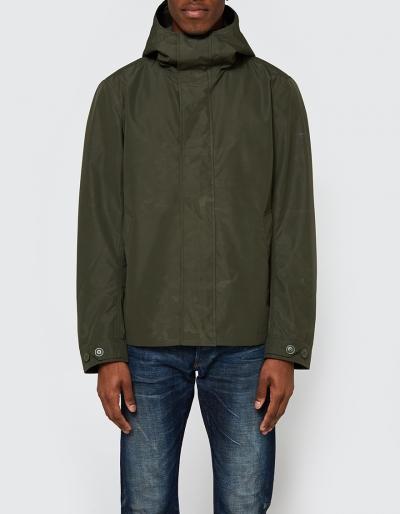 Woolrich John Rich & Bros. Camou Rudder Jkt In Dark Olive
