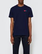 Comme Des Gar Ons Play Play T-shirt In Navy