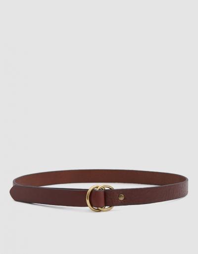 Caputo & Co. O-ring Belt In Cafe