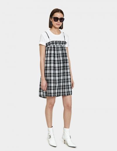 Farrow Falka Dress In Black Plaid