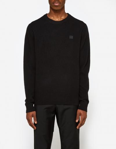 Acne Studios Nalon Face Crew In Black