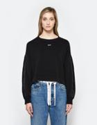 Off-white Black Coulisse Crewneck In Black/white