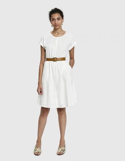 Farrow Mira A-line Poplin Dress