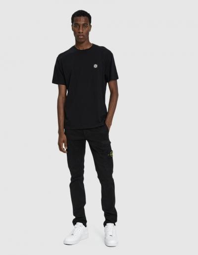 Stone Island Garment Dyed Pant In Black