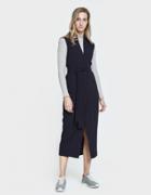 Jesse Kamm Yuri Wrap Dress In Navy