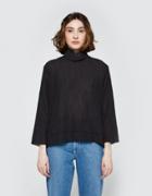 Matin Pleated Top In Charcoal