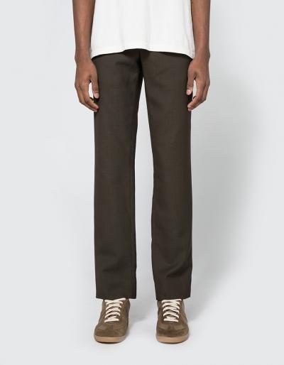 Maison Margiela Drawstring Pant In Dark Olive