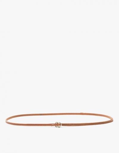 Cause And Effect Thin Leather Belt In Natural